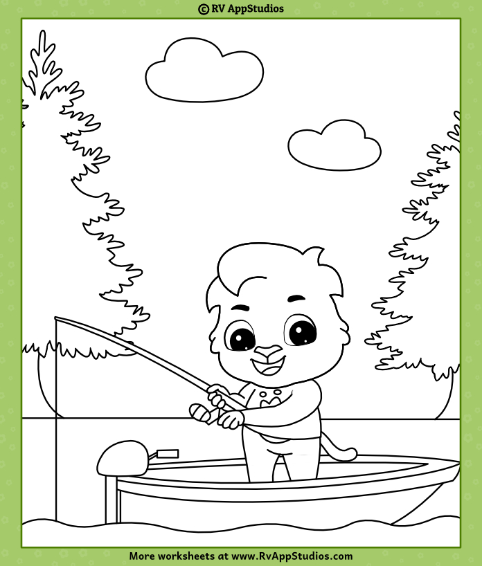 Fishing pictures to color free printable fishing coloring pages for kids