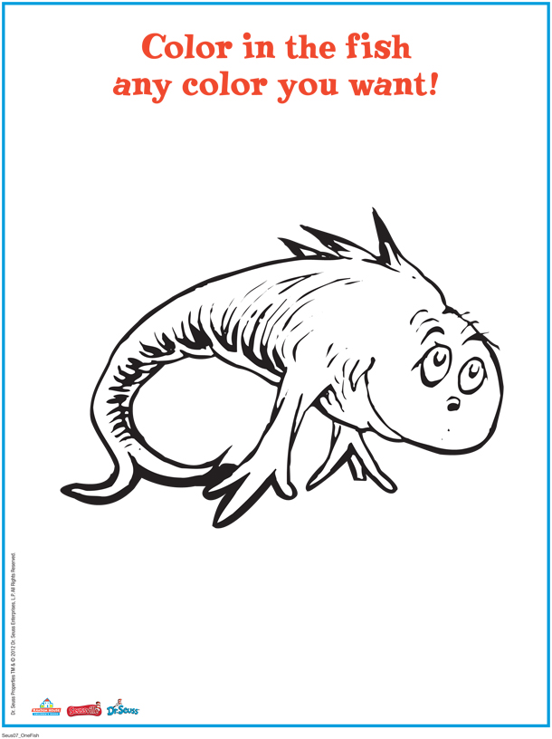 Fish coloring sheet