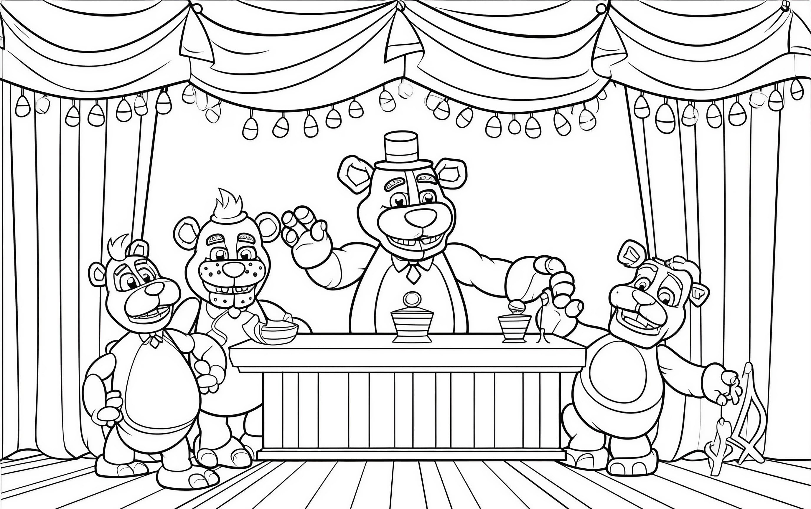 Fnaf coloring pages for free printable