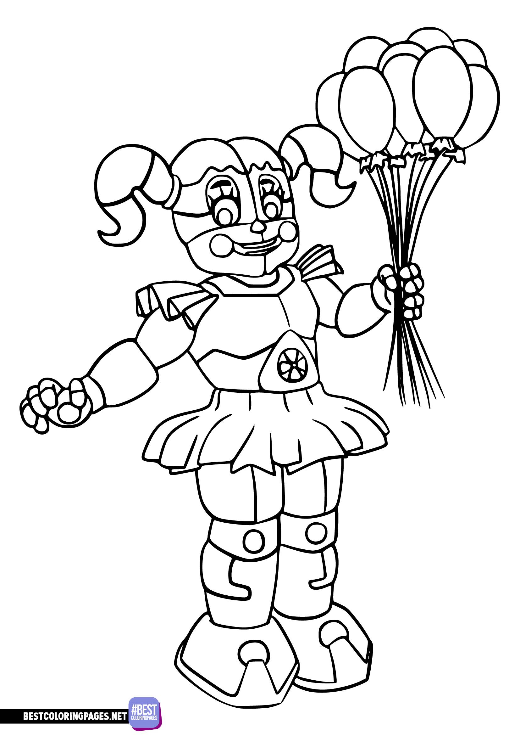 Circus baby fnaf coloring pages