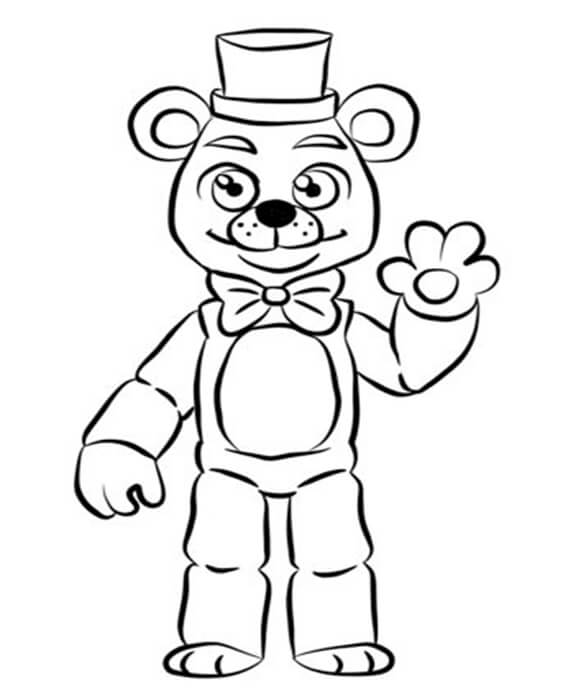 Free easy to print fnaf coloring pages