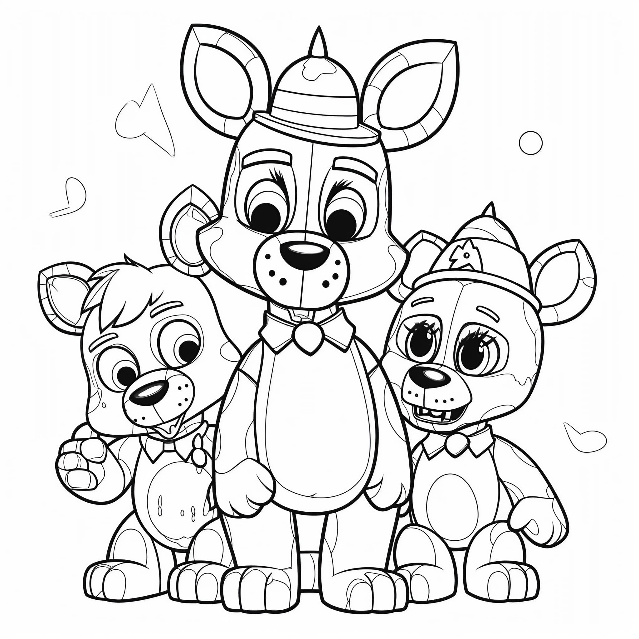 Fnaf coloring pages for free printable