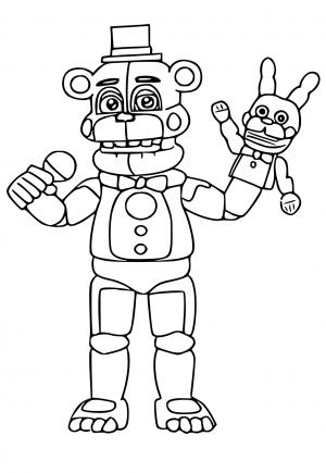 Free printable five nights at freddys coloring pages for adults and kids