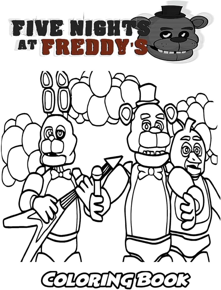 Five nights at freddys coloring book coloring book for kids and adults activity book with fun easy and relaxing coloring pages books