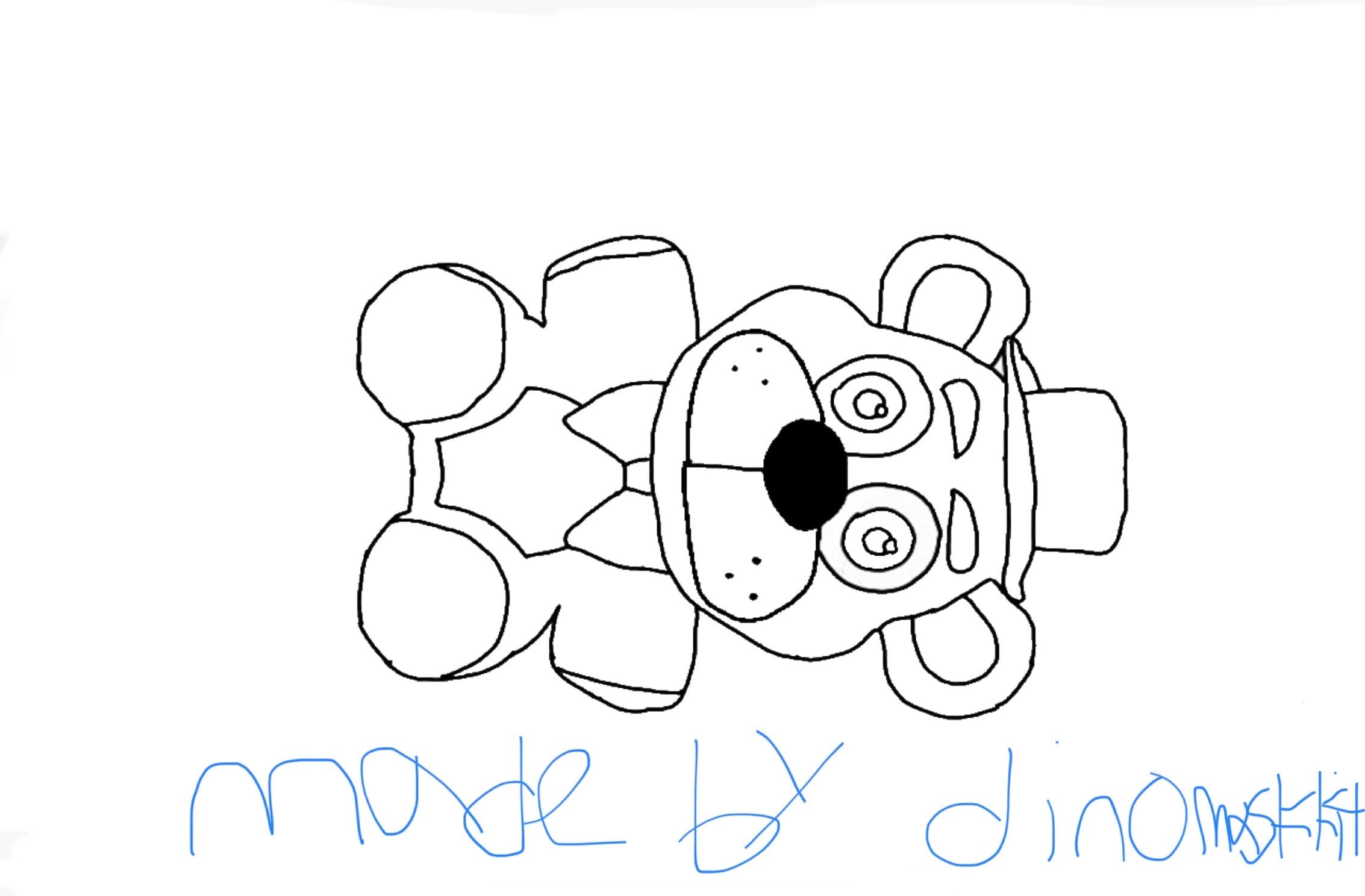 Five nights at freddy plushy coloring pages