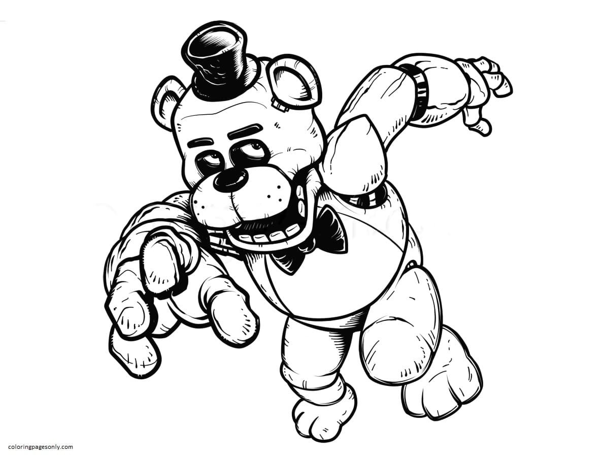 Five nights at freddys coloring pages printable for free download