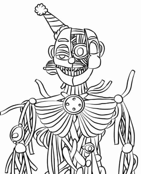 Free easy to print fnaf coloring pages