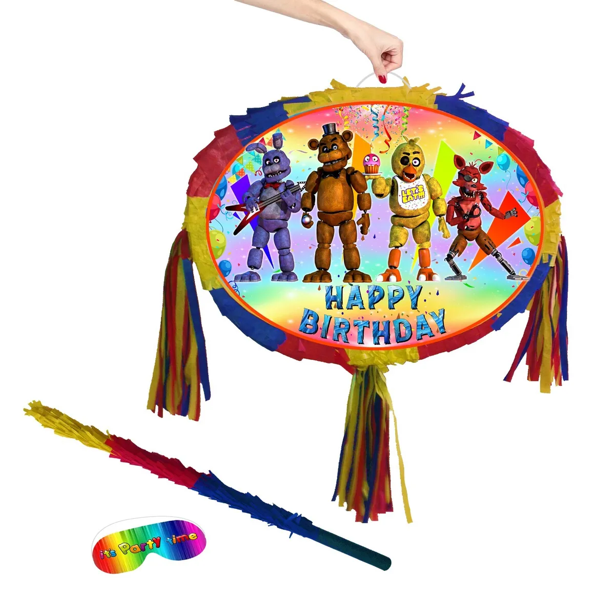 Big birthday pinata fnaf theme party game freddy five nights fun jump scare