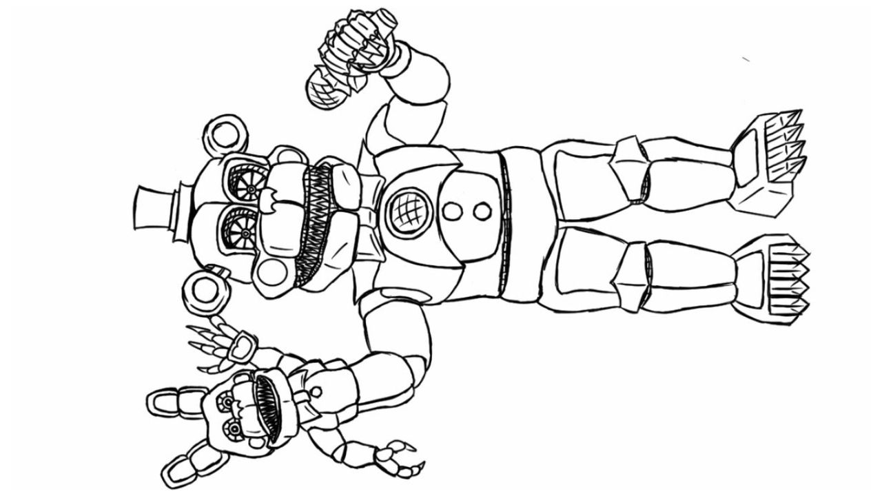 Fnaf sister location coloring page by angeladesalvatore on