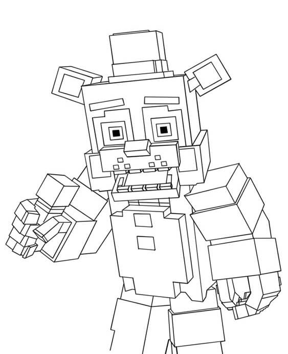 Free easy to print fnaf coloring pages