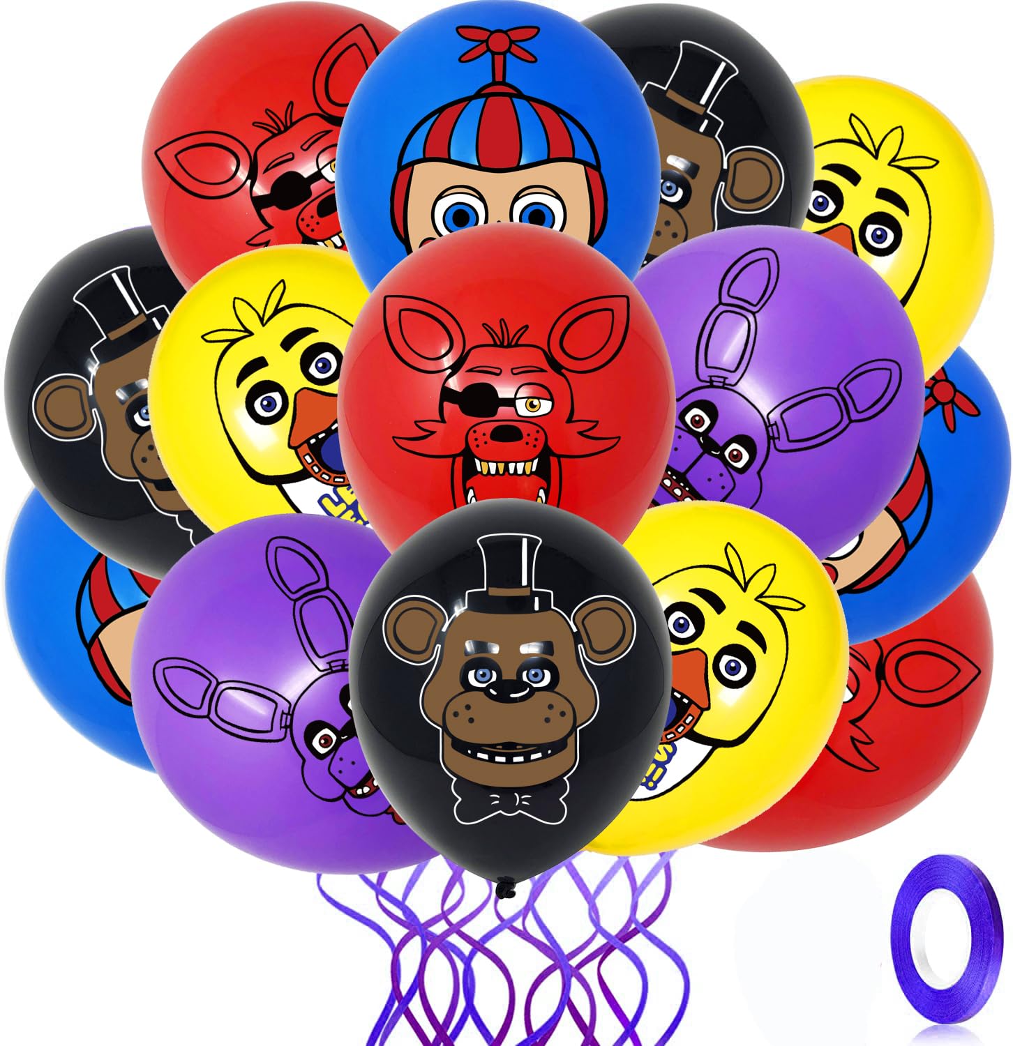 Pcs five nights balloons for five nights birthday party supplies balloon for five nights party decorations supplies toys games