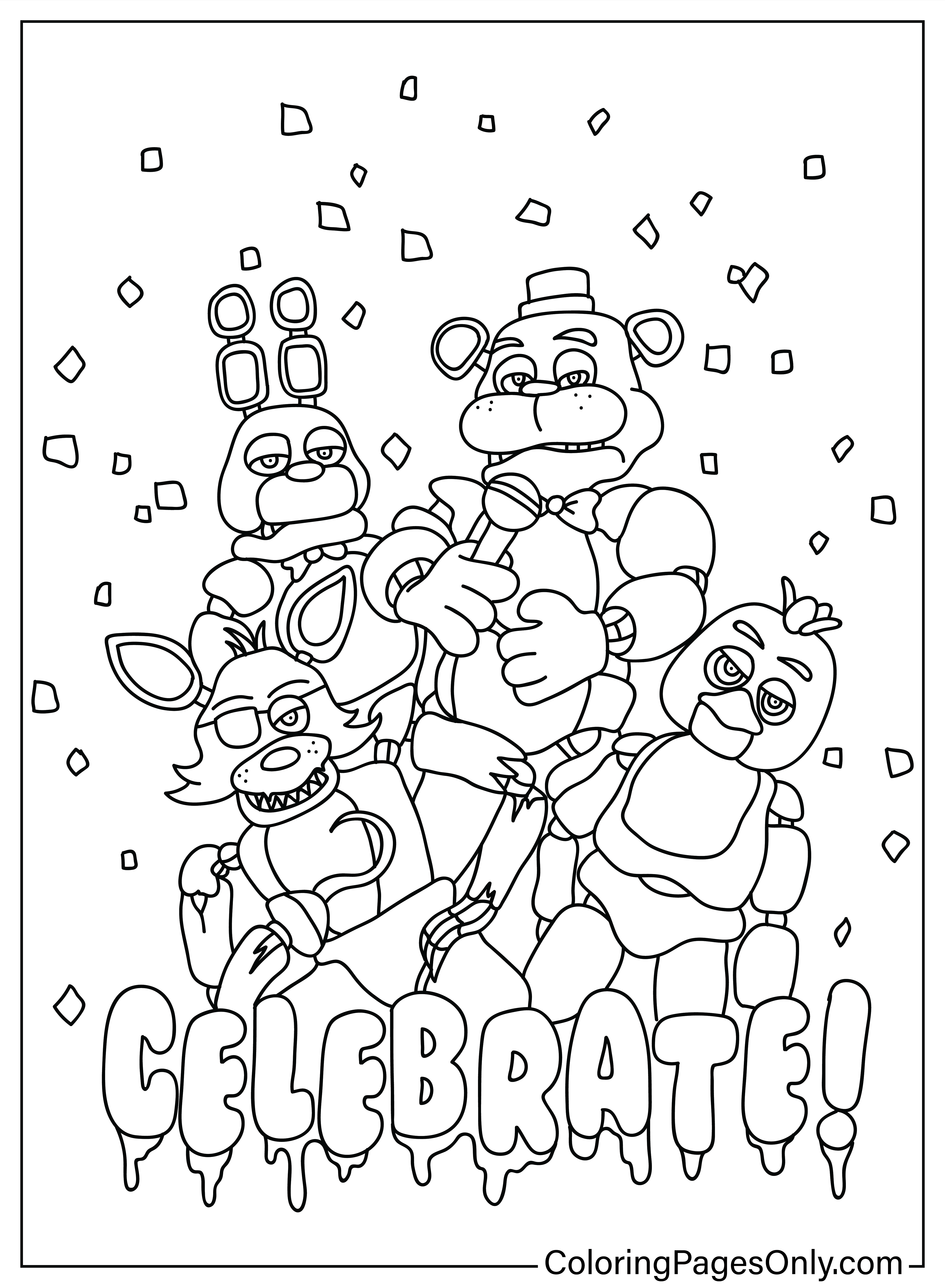 Five nights at freddys coloring pages