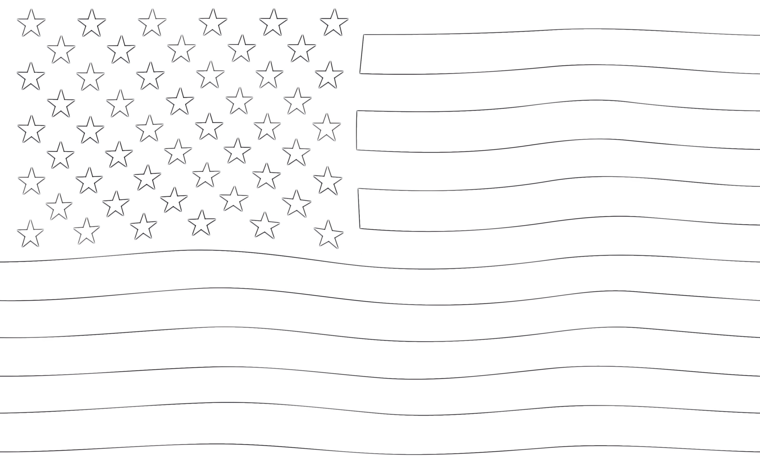 Flag of usa coloring page