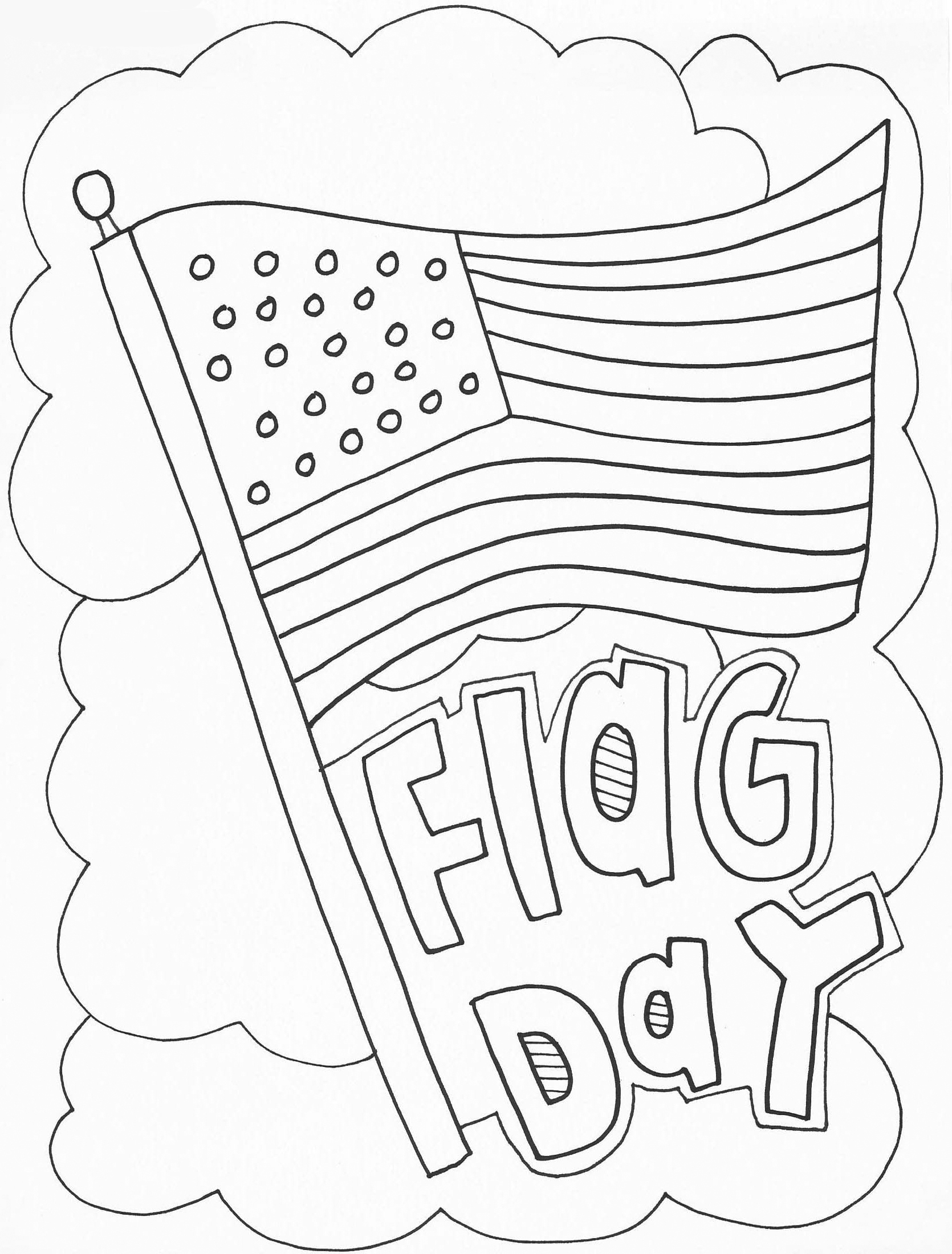 Flag day coloring pages