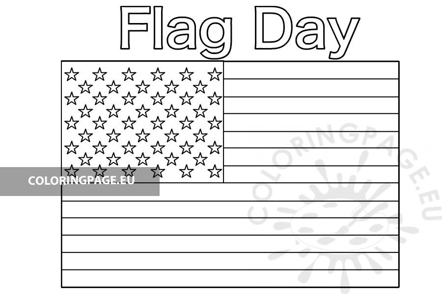 Flag day coloring page coloring page