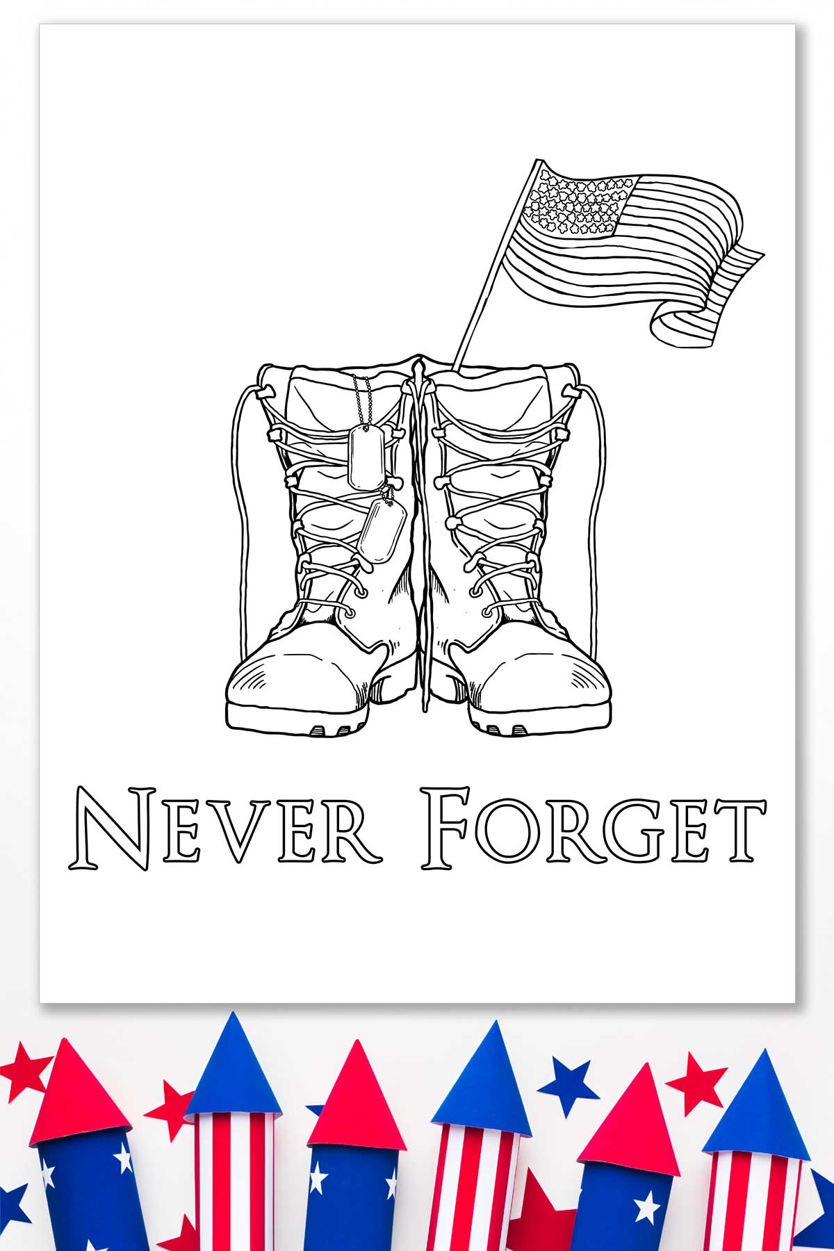 Free memorial day printable loring pages for kids