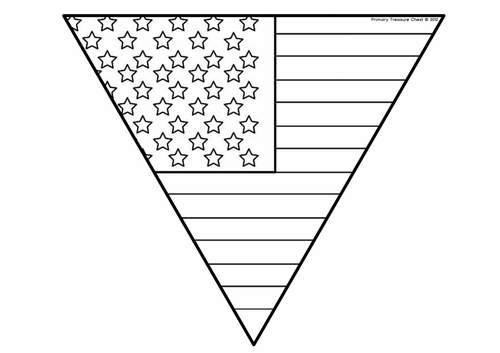 American flag bunting coloring sheets teaching resources