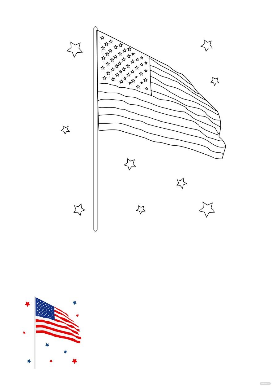 Free independence day coloring page