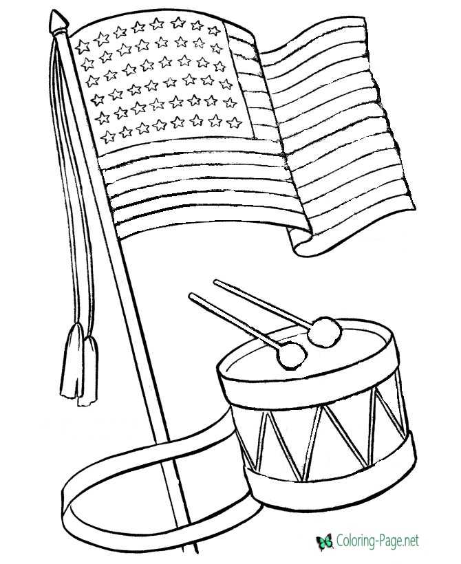 July th independence day coloring pages
