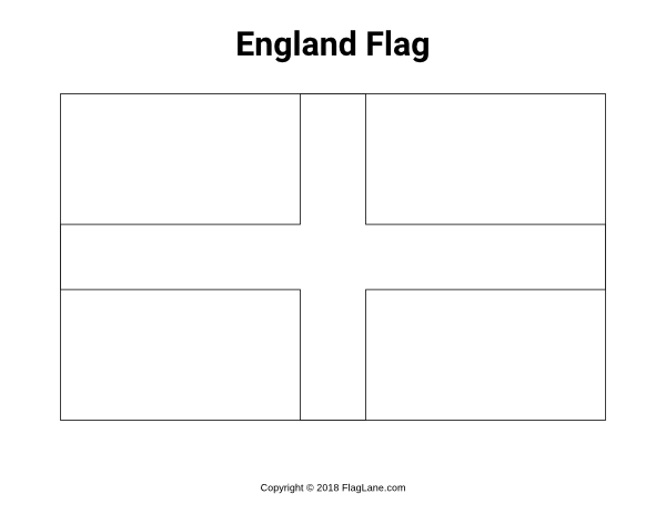 Free england flag coloring page