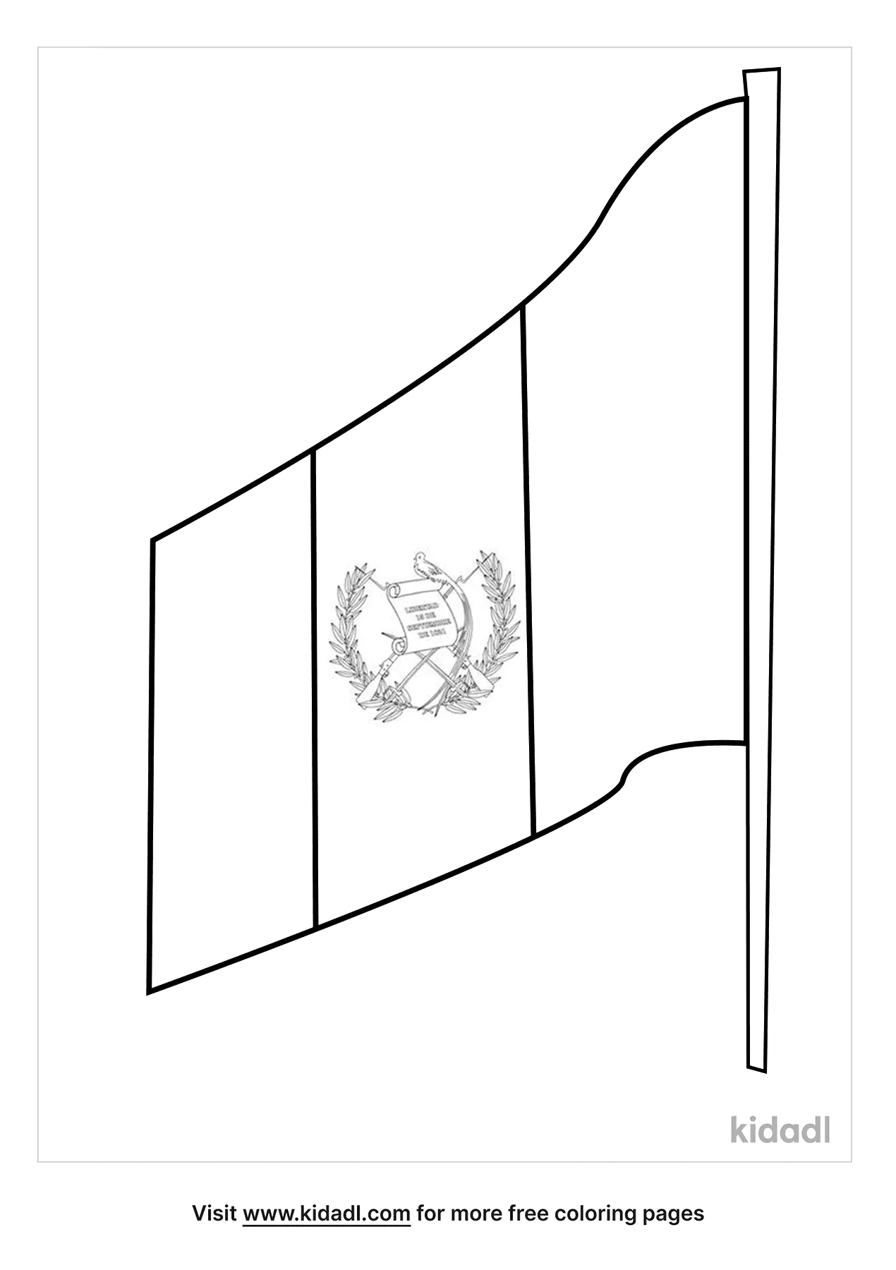 Free guatemala flag coloring page coloring page printables