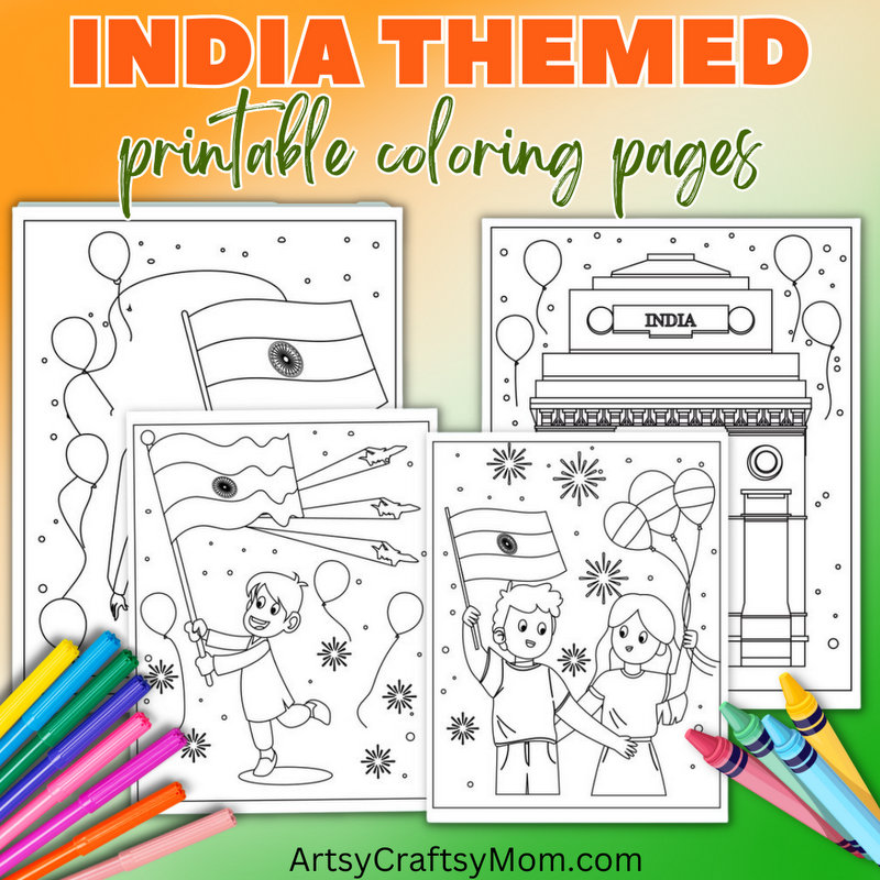 India themed coloring pages independence day republic day