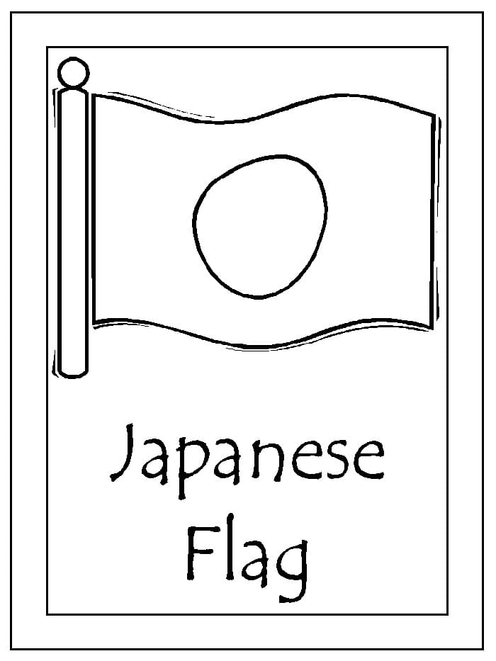 Japanese flag coloring page