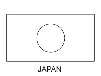 Japan flag printable spanish flag template japanese flag coloring sheet