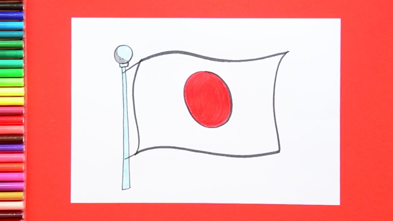 How to draw the national flag of japan