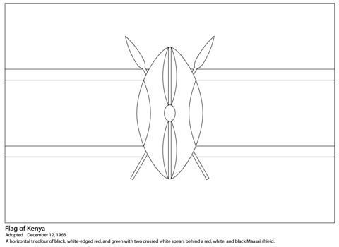 Kenya flag coloring page free printable coloring pages kenya flag flag coloring pages kenyan flag tattoo