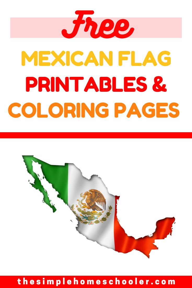 Stand out mexican flag printables coloring pages