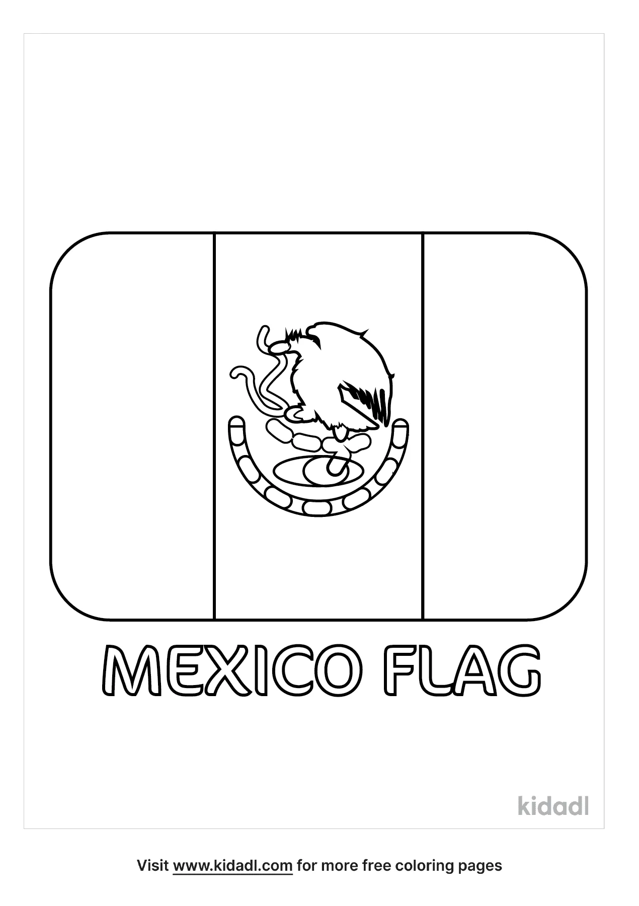 Free mexico flag coloring page coloring page printables