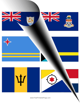 Flag of all caribbean flags mini