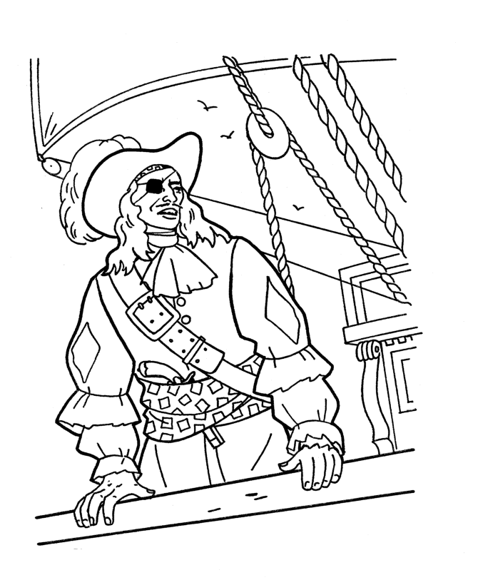 Bluebonkers caribbean pirates of the sea coloring pages