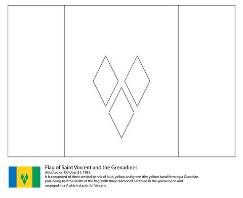 Flag of saint vincent and the grenadines coloring page free printable coloring â saint vincent and the grenadines coloring pages free printable coloring pages