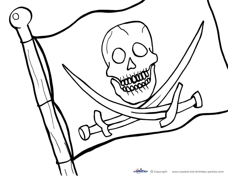 Printable pirate coloring page