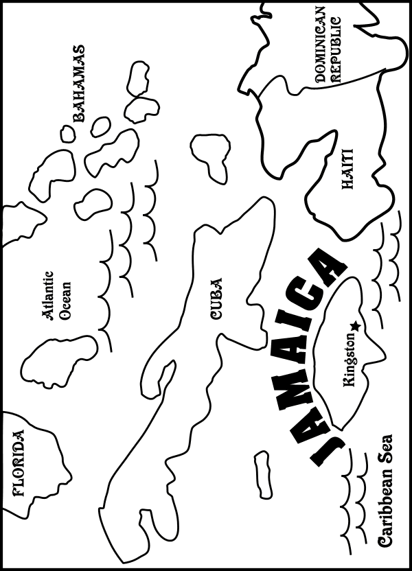 Caribbean islands coloring pages