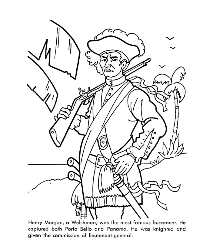 Bluebonkers caribbean pirates of the sea coloring pages