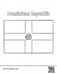 Dominican republic flag coloring page