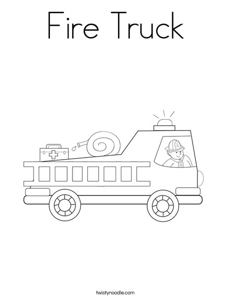 Fire truck coloring page