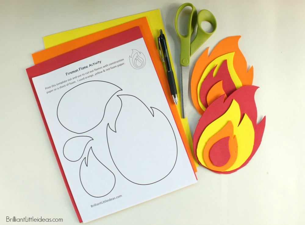 How to make fire flames with printable template brilliant little ideas