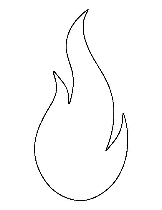 Printable flame template stencils sunday school crafts church crafts