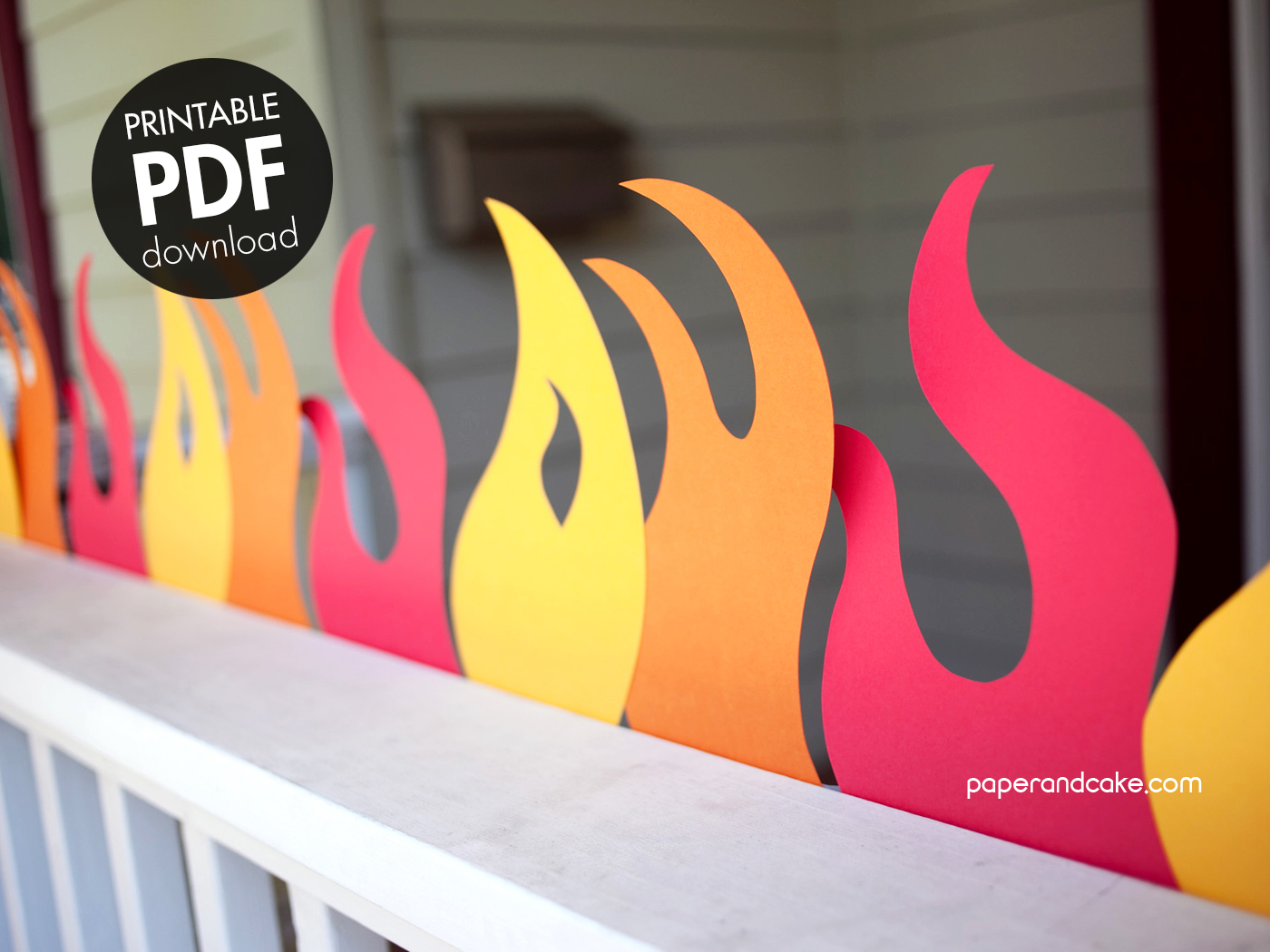 Printable flames and flame templates