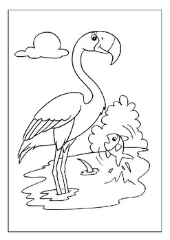 An engaging way to learn about flamingos printable coloring pages collection