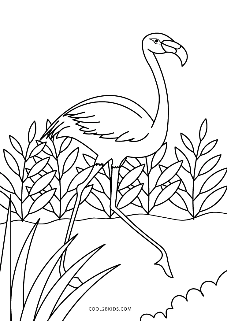 Free printable flamingo coloring pages for kids