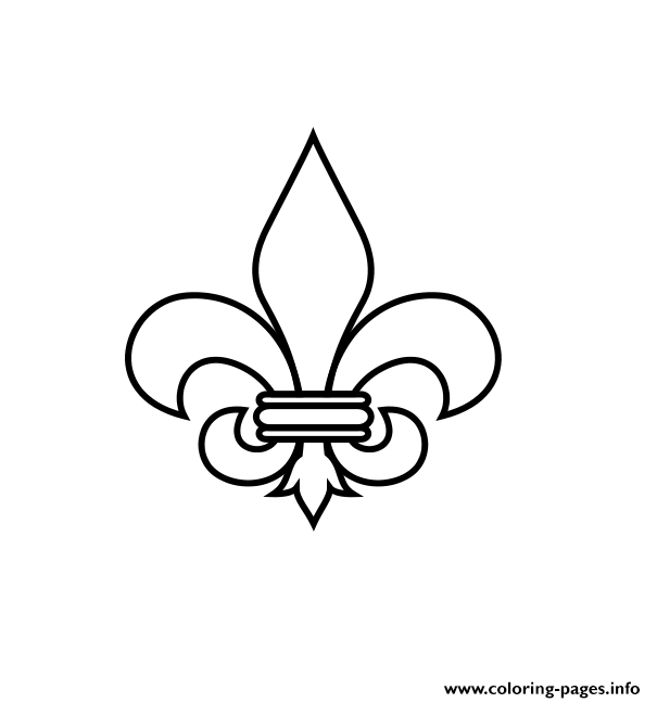 Fleur de lis quebec coloring page printable