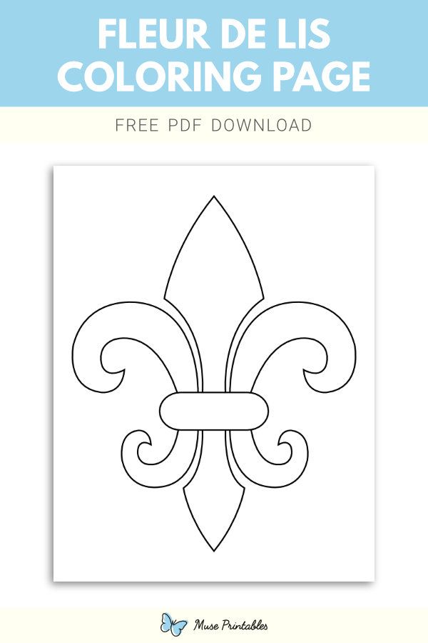 Free fleur de lis coloring page super coloring pages coloring pages mickey mouse coloring pages