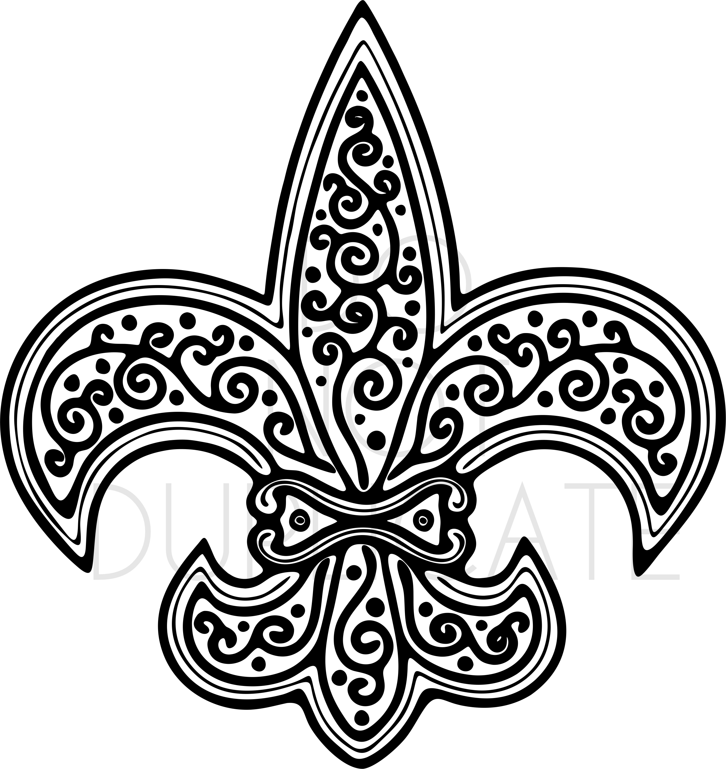 Mardi gras saints fleur de lis svg printable