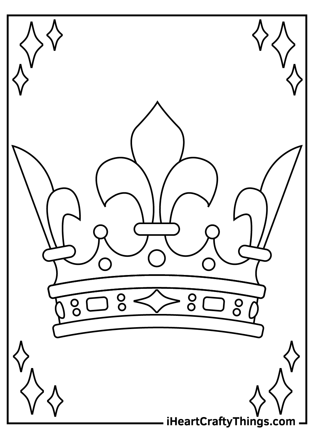 Crown coloring pages free printables