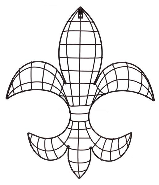 L fleur de lis wire form